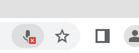 Microphone blocked icon in Chrome