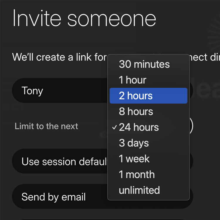 Time-limit an invitation in Cleanfeed Pro