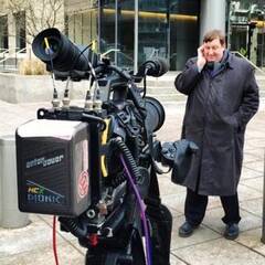 Photograph of Gary O'Donoghue standing in front of a TV camera